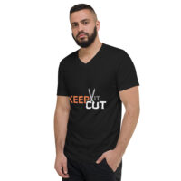 Unisex Short Sleeve V-Neck T-Shirt - Image 2